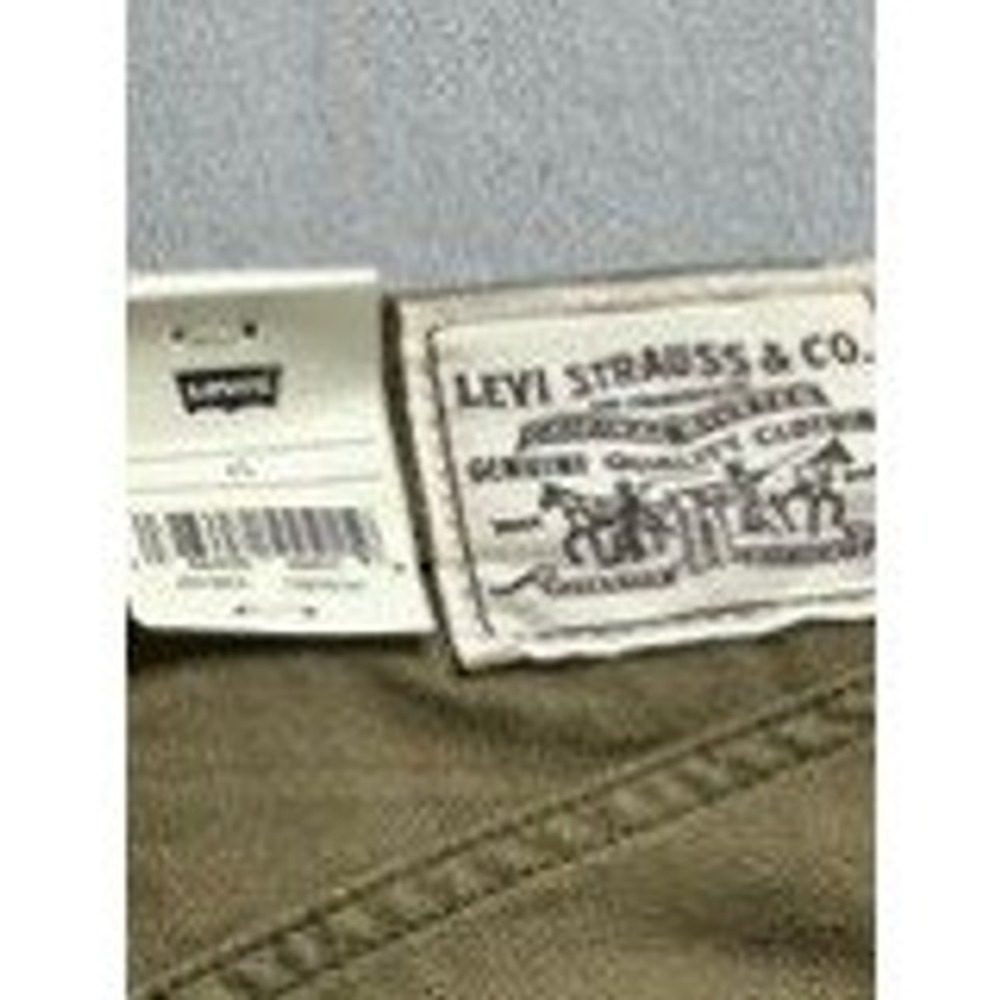 Levi's Womens Shorts 25 Green NWT High Rise Baggy Lightweight Linen Utility Boho - Picture 9 of 13